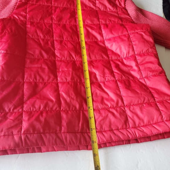 Ellesse lightweight puffer Jacket with Knitted sleeves Red - Picture 9 of 9